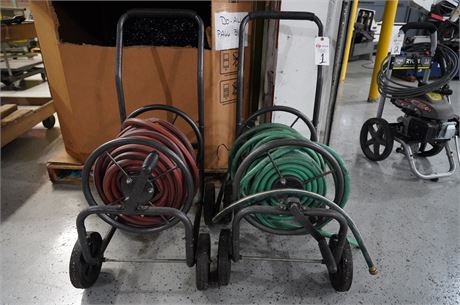 (2) Rolling Garden Hose Reels