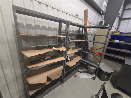 Lot of (3) 36" x 12" x 76" Steel Shelves