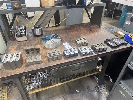 Work Table of Assorted Jaws and Pie Jaws