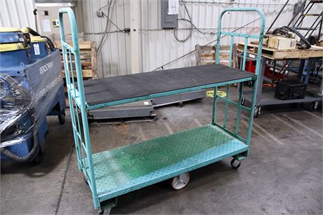 2 Shelve Mobile Rolling Steel Cart