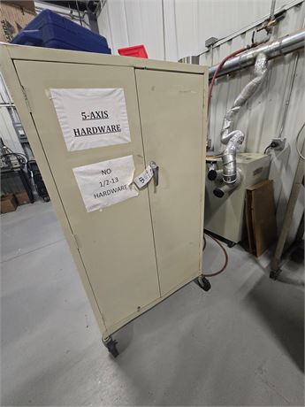 36" x 24" x 84" H Rolling Steel Cabinet with Contents