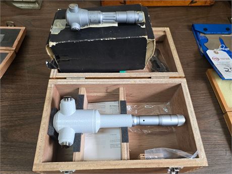 Lot of (2) Assorted Size Inside Hole Micrometers