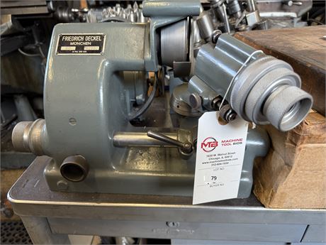 Friedich Deckel Model SO/62 Single Lip Tool & Cutter Grinder