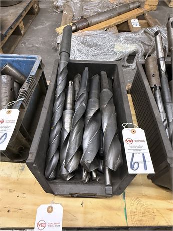Lot of Various Size Heavy-Duty Tapered Shank Drill Bits
