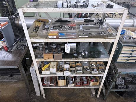 SHELF OF MISCELLEANEOUS PARTS AND TOOLING