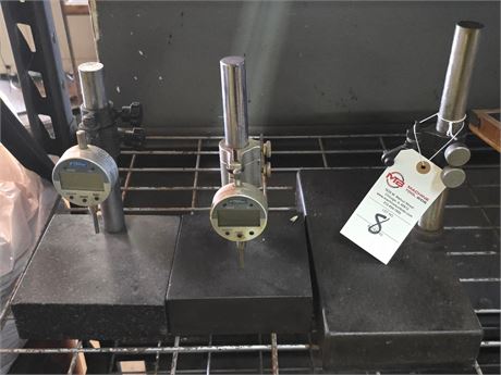 Lot of (3) Granite Dial Indicator Bases