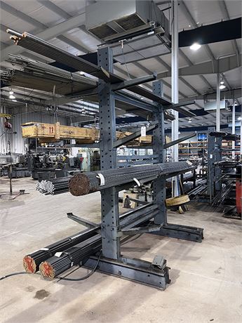 Dual Sided Cantilever Stock Rack - With Material