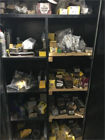 Shop cabinet with machine components