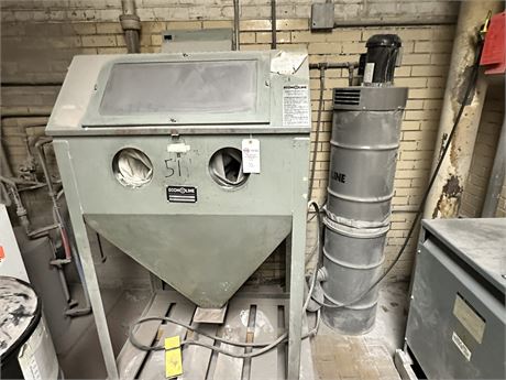 Econoline Model RA-36-0 , 36" x 24" Sandblaster with Dust Collector