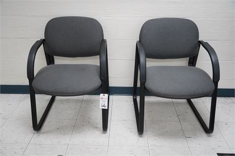 OFFICE CHAIR SETS, TABLE , AND 2 DOOR WOOD CABINET