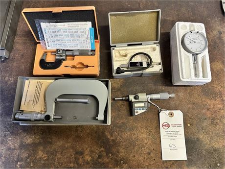 Assorted Lot of (5) Precision Measuring Tools