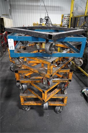 (6) SQUARE ROLLING PALLET CARTS