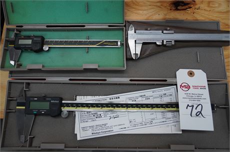 (3) Mitutoyo Vernier Calipers