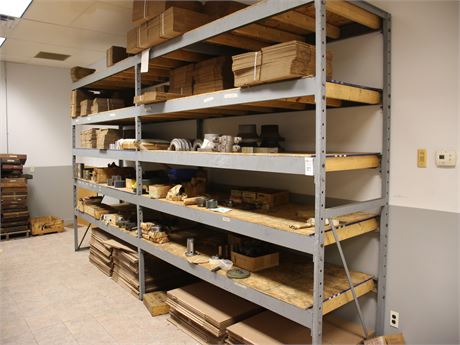 Row of Shelving with Contents