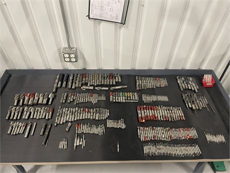 Lot of Assorted Steel End Mills 0.125" - 1"