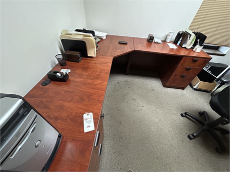 Corner Desk Unit- 6 Drawer