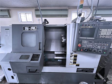 SAMSUNG SL-20/500 CNC LATHE W/ EDGE REBEL 80 BARFEED