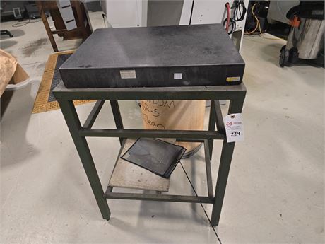 24" x 18" x 3" H Granite Surface Plate with Stand