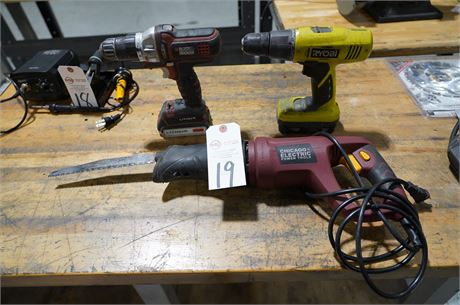 Black & Decker, Ryobi (1) Lot of Power Tools