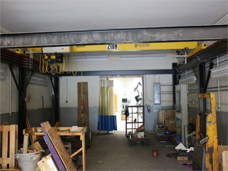 Overhead Crane Frame with Cross Beam and Hoist