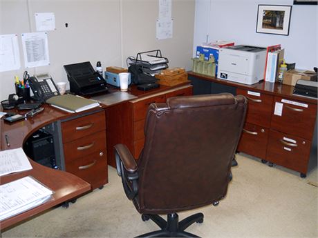 Partitions, Desk, Credenza, File Cabinets