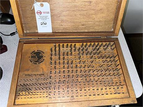 Pin Gage Set with Wood Case