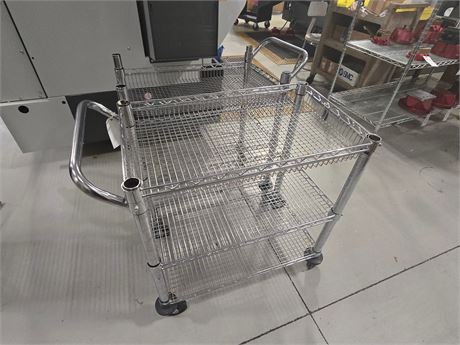 Lot of (2) 30" x 18" Steel Wire Carts