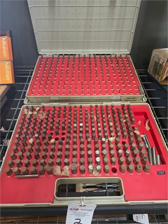 Lot of (2) Vermont Gage Pin Gage Sets (.061 - .500)