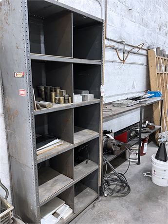 Shelf Unit with Brass & Aluminum Stock