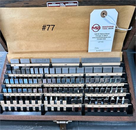 Webber Grade Steel Gage Block Set