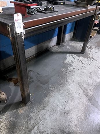 Metal Work Table with (2) Vises