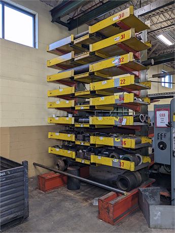 Adjustable Cantilever Racking with Assorted Metal Stock