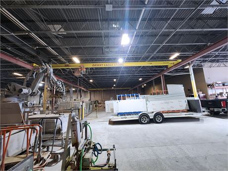 40' x 60' Dual 1 Ton Overhead Bridge Crane System