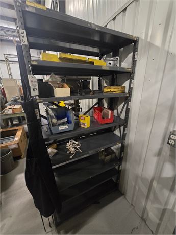 Lot of (3) 36" x 12" x 76" Steel Shelves with Contents
