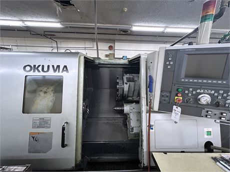 OKUMA CAPTAIN L370 CNC LATHE WITH OSP E-100L CONTROL w/ LNS Hydrobar