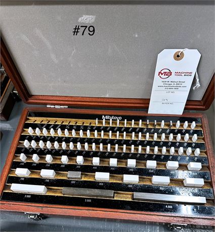 Mitutoyo Grade O Ceramic Gage Block Set