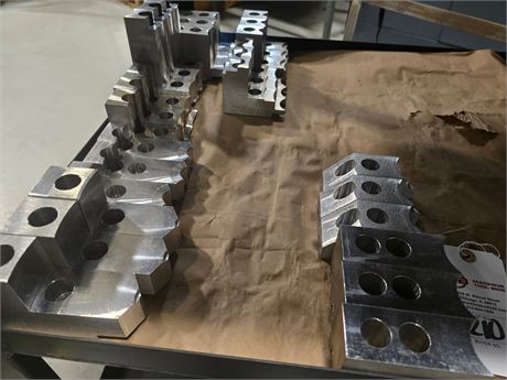 Lot of Aluminum 6-8" Tall Jaws OD Chuck