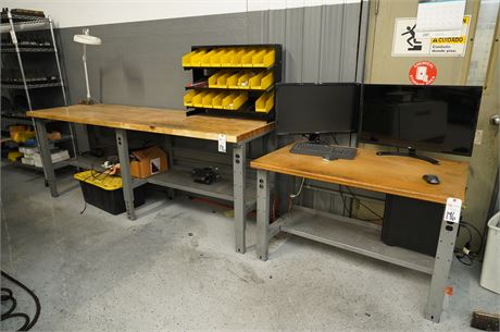 Uline (2) Work Benches With Content