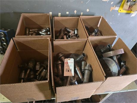 Lot of (6) Boxes of Collets and Assorted Tooling