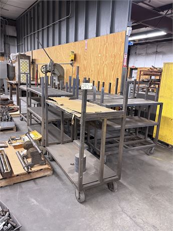 (1) Lot of (9) Material Carts
