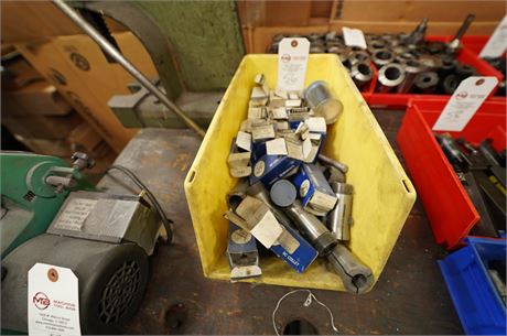 ASSORTED 5C COLLETS IN (1) YELLOW PLASTIC TOTE