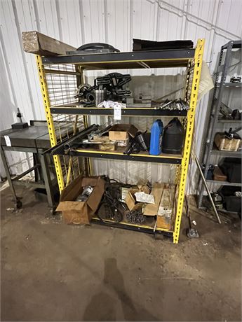 Metal Storage Rack w/ Drill Press Accessories