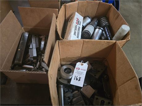 Lot of (3) Boxes of Assorted Steel Fixtures, Cylinders and Misc.