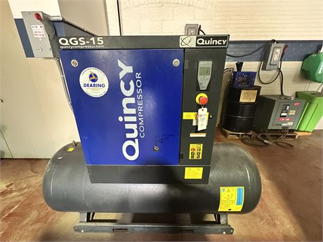 Quincy Model QGS-15 15 HP Air Compressor w/ Dryer (2018)