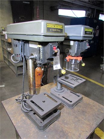 (2) Central Machinery No. 44506 8" Benchtop Drill Presses
