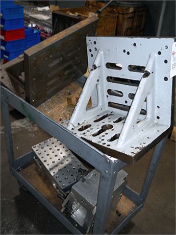 Angle Plates on Rolling Cart