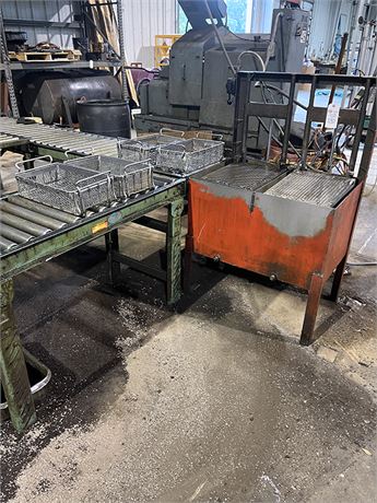 Parts Cleaning Immersion Tank w/ Roller Conveyor