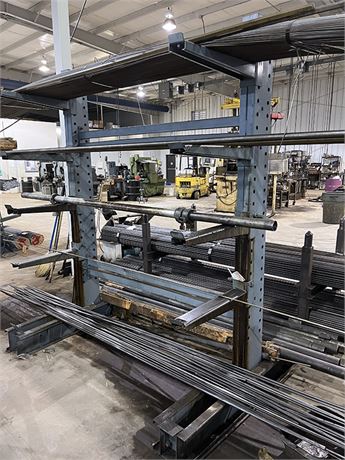 Single Sided Cantilever Stock Rack - With Material