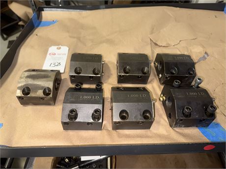 Lot of (7) Haas 1" ID Boring Bar Holders