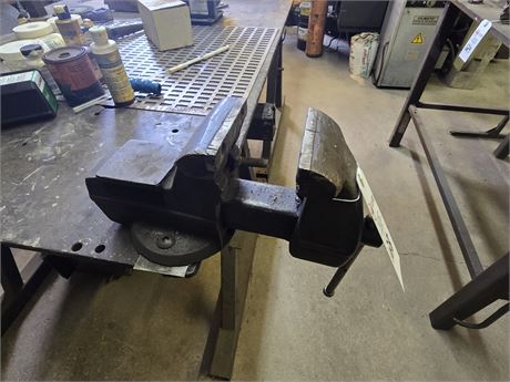 88" x 4*" Steel Welding Table with Contents